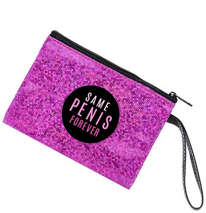 Same Pen*s Forever Hot Pink Zip Wristlet
