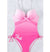 White Glam Bride Ombre Pink Swimsuit
