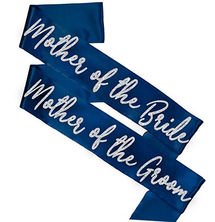 Mother of the Bride & Mother of the Groom Navy Sash
