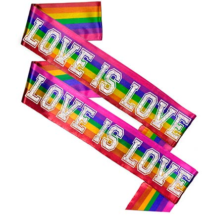 Love is Love Rainbow Sash Set of 2