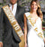 Bride Gold Diamond White & Groom Sporty Gold Sash Set