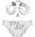 Silver The Mrs. EST 2025 Bow Back White Panty & Handcuff Set
