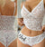 White Lace Scalloped Lingerie Set