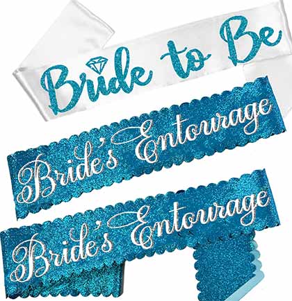 Bride to Be & Bride's Entourage Sash - Set of 3