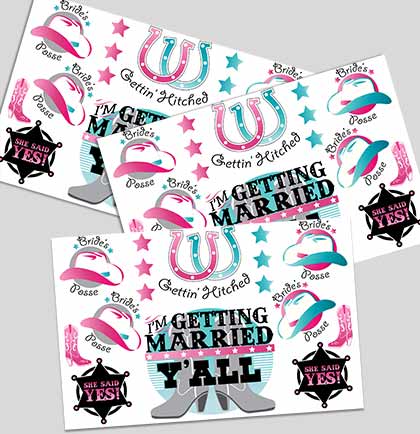 Assorted Western Tattoos Set of 3