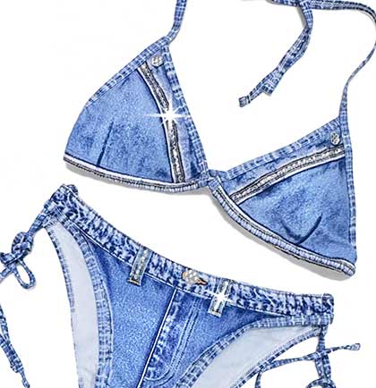 Bride Blue Bikini Swimsuit