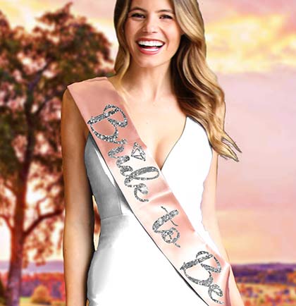Glitter bride sash outlet