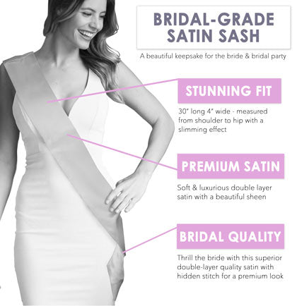 Gettin' Hitched Black &amp; Rose Gold Glitter White Sash