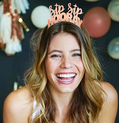 Sip Sip Hooray Rose Gold Headband