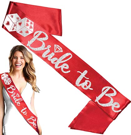 Lucky in Love Bride to Be Silver Diamond Sash