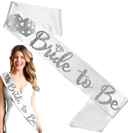 Lucky in Love Bride to Be Silver Diamond Sash