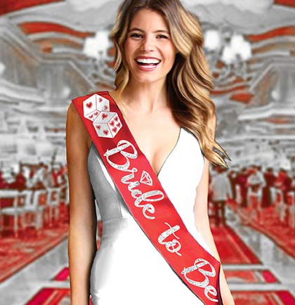 Lucky in Love Bride to Be Silver Diamond Sash