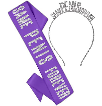 Same Pen*s Forever Silver Headband &amp; Sash Set