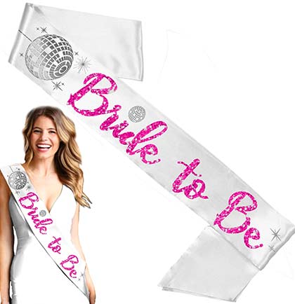Bride to Be Diamond Disco Sash