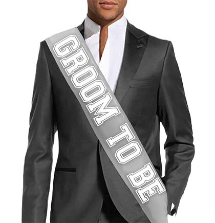 Groom to Be Silver Sash