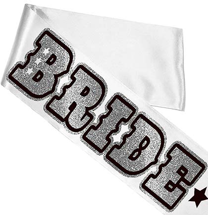 Western Black Bride to Be White Sash