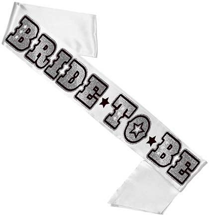 Western Black Bride to Be White Sash