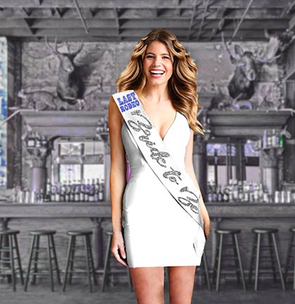 Blue Last Rodeo Bride to Be Silver Glam White Sash