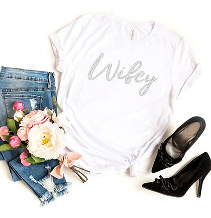 Rhinestone Wifey Tshirt