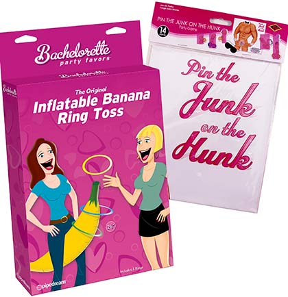 Inflatable Banana Ring Toss &amp; Pin the Junk - Set of 2