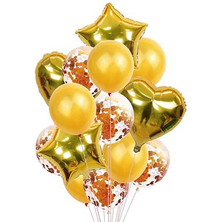 Gold Balloon Mix Bouquet