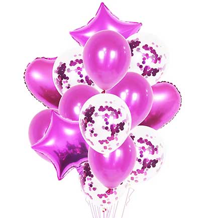 Hot Pink Balloon Mix Bouquet