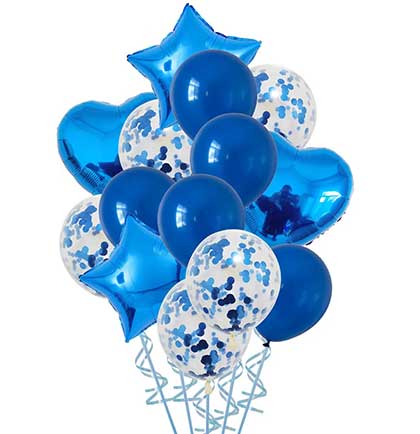 Blue Balloon Mix Bouquet