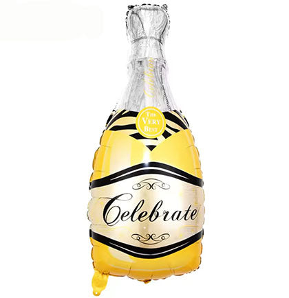 Celebrate Gold Champagne Bottle Balloon - 36&quot;
