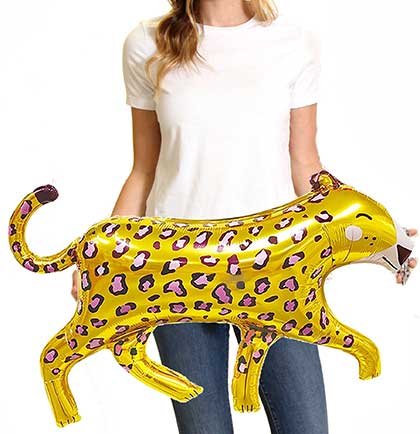Gold Leopard Shaped Balloon - 30"