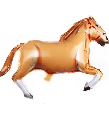 Brown Horse Shaped Mylar Balloon