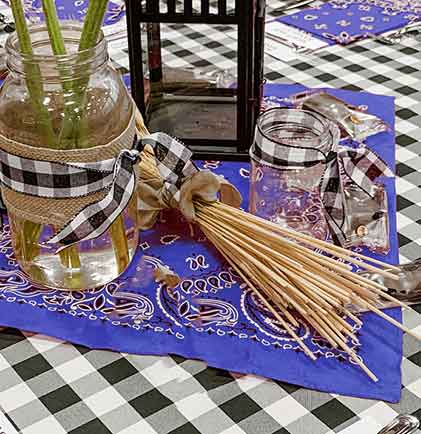 Blue Western Bandana