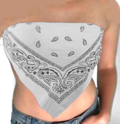 White Western Bandana