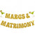 Margs & Matrimony Gold Glitter Banner - 5.5ft