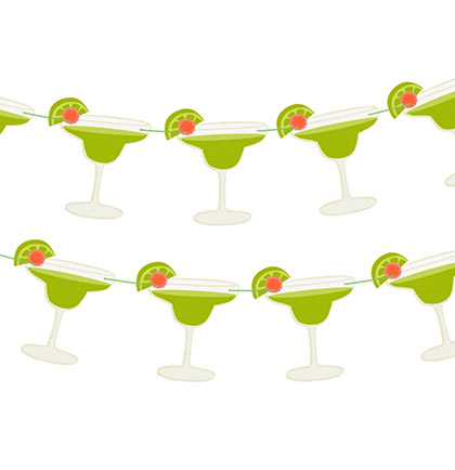 Margarita Glass Shaped Banner