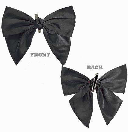Black Satin Bow Clip for Sashes &amp; Veils