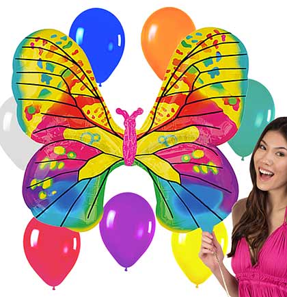 Jumbo Butterfly Balloon Set - 21pc