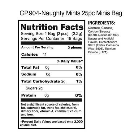 Naughty Saying Peppermint Mint Mini Packs with Three Round Mints