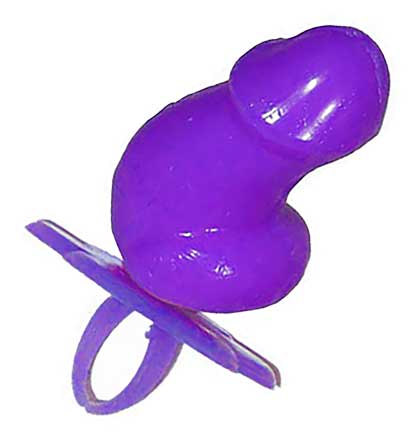 Pecker Shaped Candy Ring - Purple