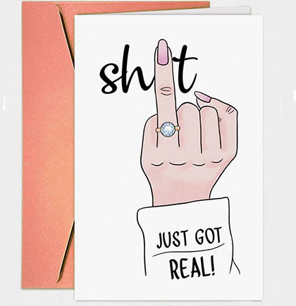 Shit Just Got Real Greeting Card