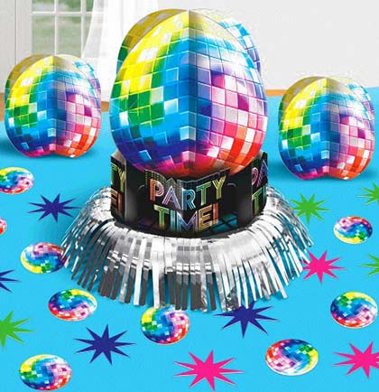 Disco Party Time Centerpiece - Set of 3