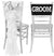 Set of two bridal chair covers. Silver Bride on a white sheer cover and White Groom on a black band.