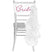 Pink Script Bride Chair Band with Ruffle