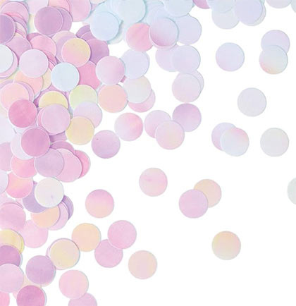 Iridescent White Dot Confetti