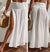 White Split Thigh Long Cover Up Skirt