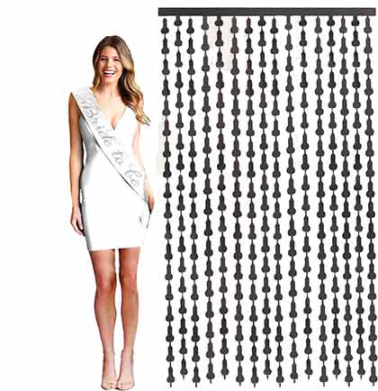 Pen*s Black Fringe Curtain