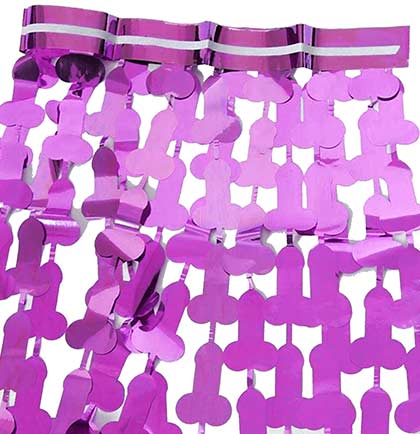 Pen*s Dark Magenta Fringe Curtain