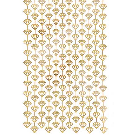 Diamond Shaped Gold Fringe Curtain