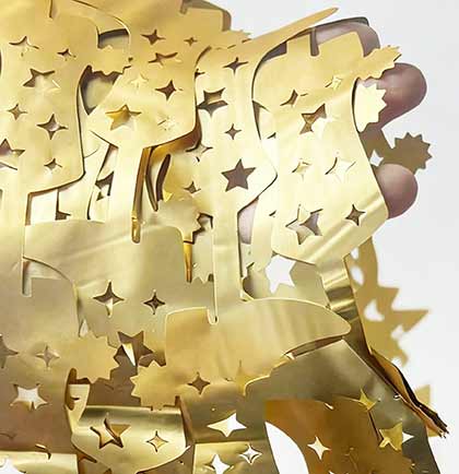 Boot Shaped Dark Gold Curtain