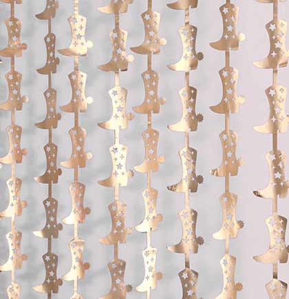 Boot Shaped Dark Gold Curtain