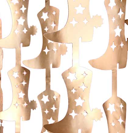 Boot Shaped Dark Gold Curtain